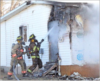 House destroyed by fire in Unity