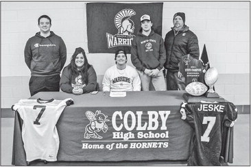 Colby’s Brent Jeske signs LOI to play D-2 football