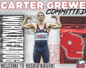 Colby’s Grewe will wrestle for NIU