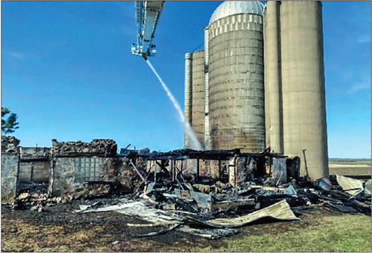 Fire destroys Unity barn