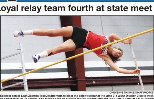 Zastrow second, Loyal relay team fourth at state meet