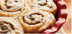 Eggnog Pecan Rolls with Mascarpone Frosting