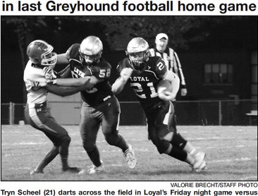 Loyal captures win over Assumption in last Greyhound football home game