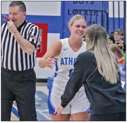 Lavicka scores basket on Senior Night