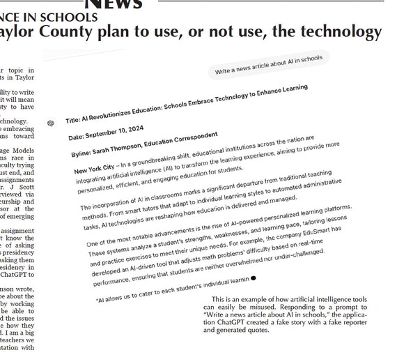 How districts in Taylor County plan to use, or not use, the technology