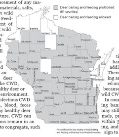 Maintain a healthy herd by not baiting or feeding deer