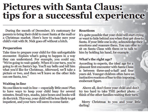 Pictures with Santa Claus: tips for a successful experience