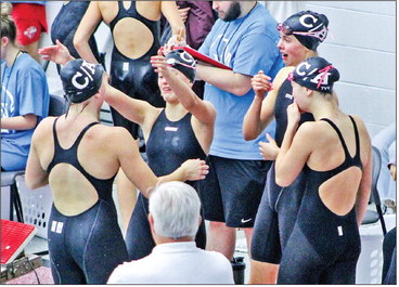 C/A swim sets two new school records