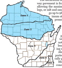 Frozen road law in place for northern half of state