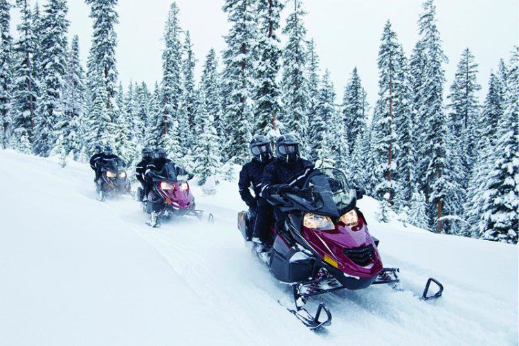 Riding snowmobiles is fun, as long as safety is along