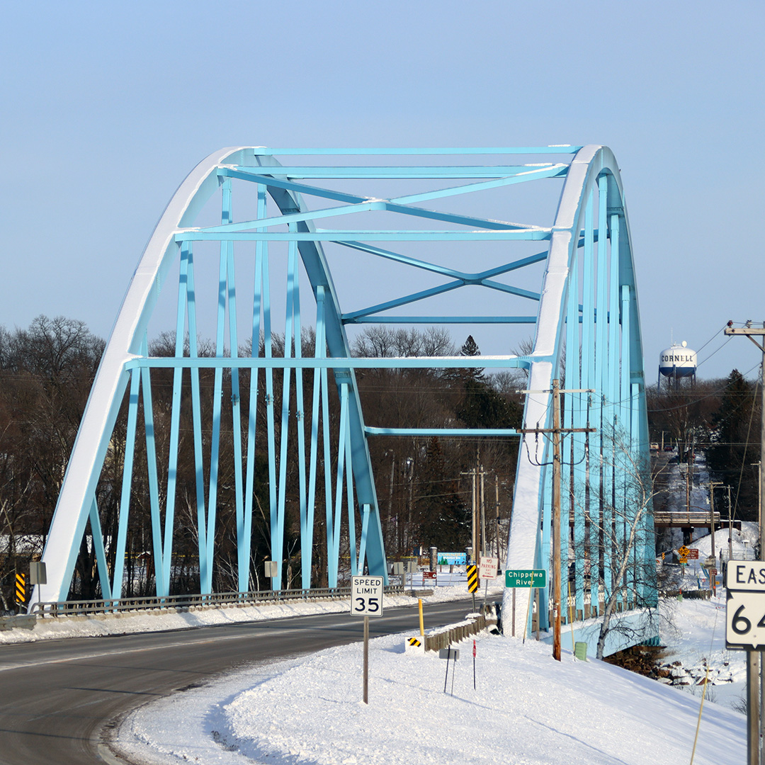 Blue bridge is in need of some touch-ups